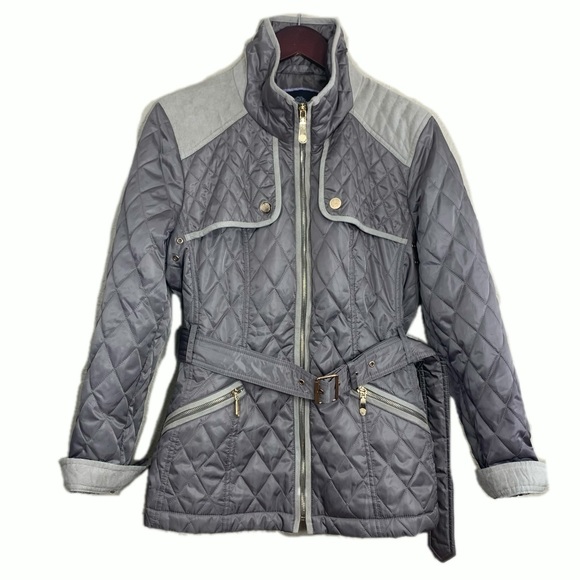 Vince Camuto Jackets & Blazers - Vince Camuto  Pebble Quilted Jacket Suede Patch L